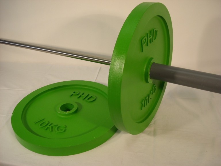 Green Dummy Olympic Weight discs | Prop Hire and Deliver